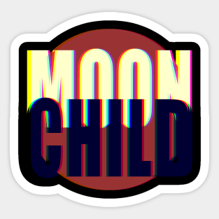 Moon Child 3D Sticker